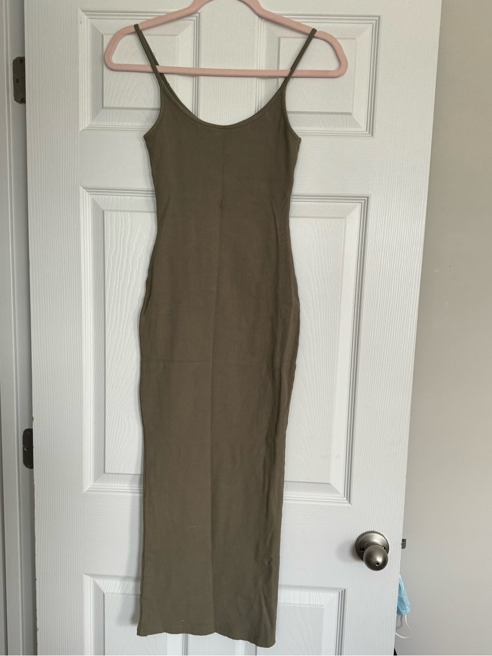 Meshki Olive Green Spaghetti Strap Dress